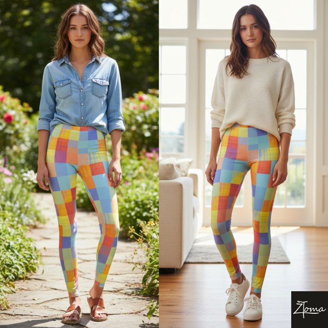 Collants à carreaux Color Pop (Créateur téléchargé)