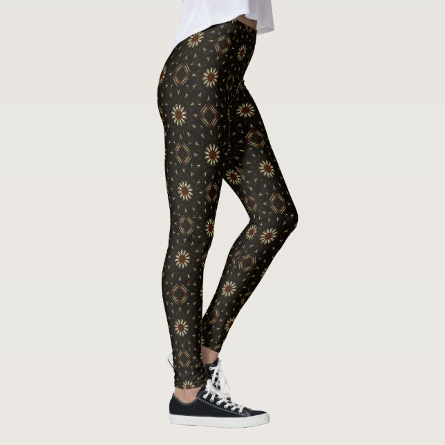 Collants à carreaux de marguerite de feu d'artific (Droite)