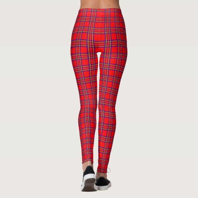 Collants à carreaux rouge rétro (Dos)