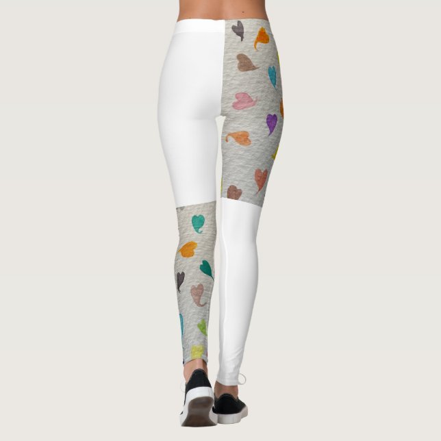 Collants à coeurs semi-imprimés  (Dos)