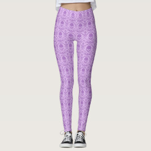 Collants à motif de crâne baroque gothique pastel