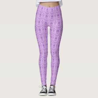 Collants à motif de crâne baroque gothique pastel