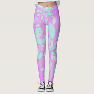 Collants à motif de fleurs aux pétales pastel