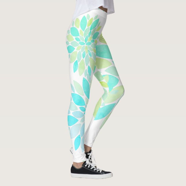 Collants à motif de fleurs aux pétales pastel (Droite)
