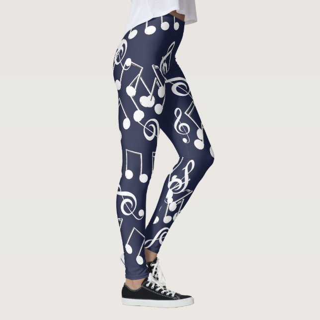 Collants à motif de notes de musique et de clé de  (Droite)