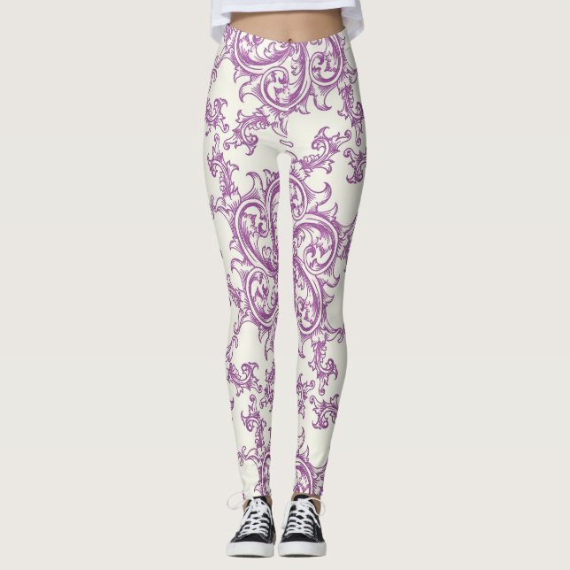 collants à motif floral médiéval (Devant)