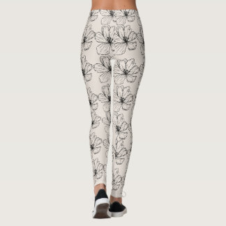 Collants à motif floral minimaliste en ligne
