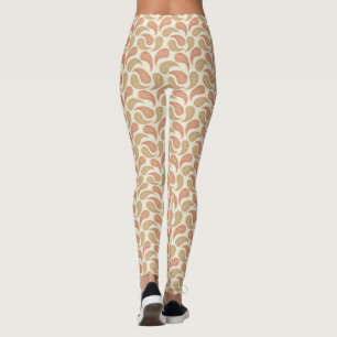 Collants à motif paisley marron et vanilla