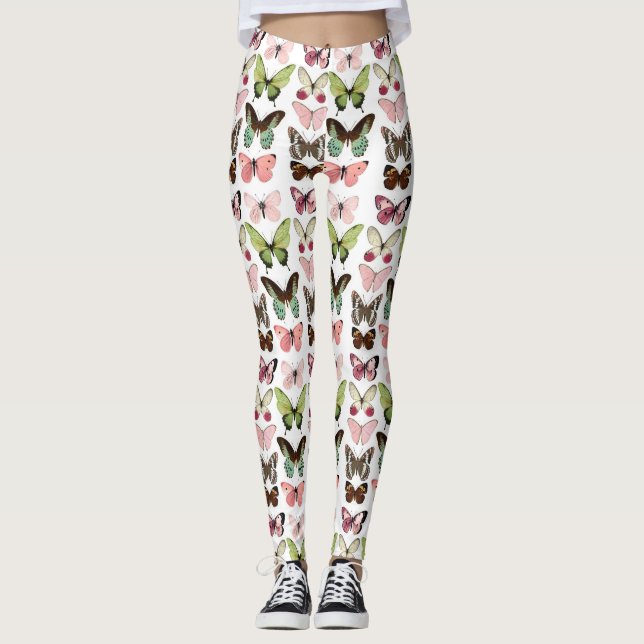 Collants à motif papillon de campagne (Devant)