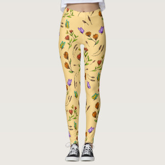 Collants à motif papillon floral Whimsy Bloom