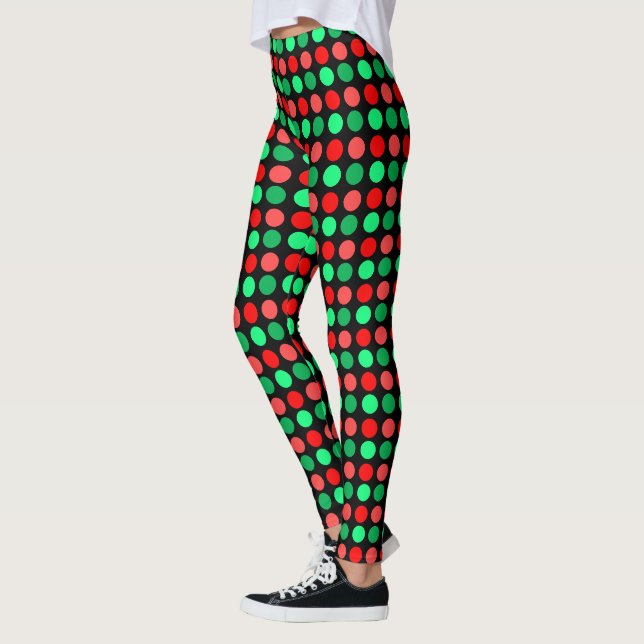 Collants à points de Noël tendance (Gauche)