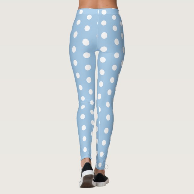 Collants à pois blancs bleutés abstraits (Dos)