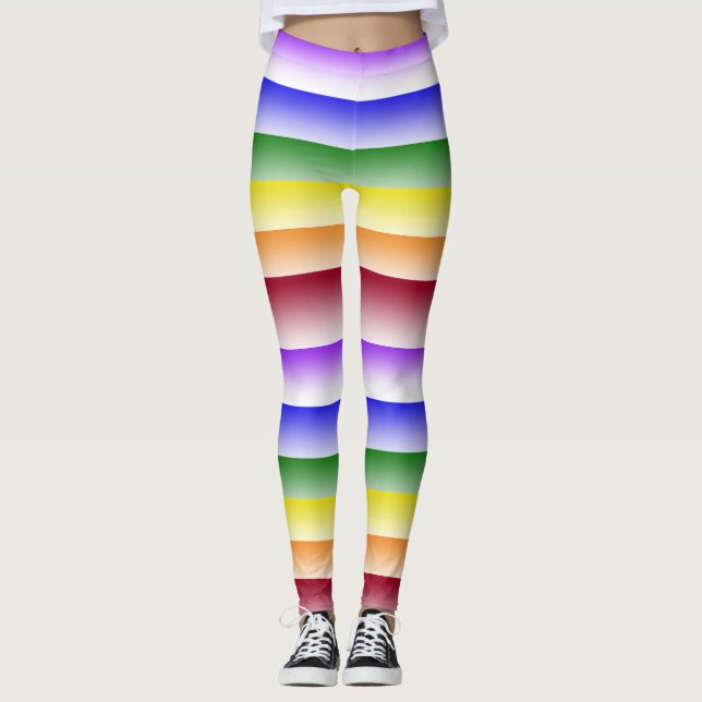 Collants à rayures arc-en-ciel (Devant)