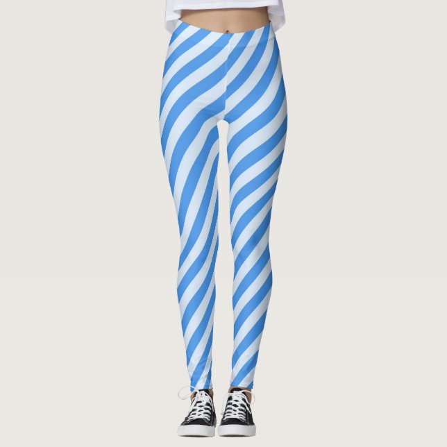 collants à rayures bleu ciel (Devant)