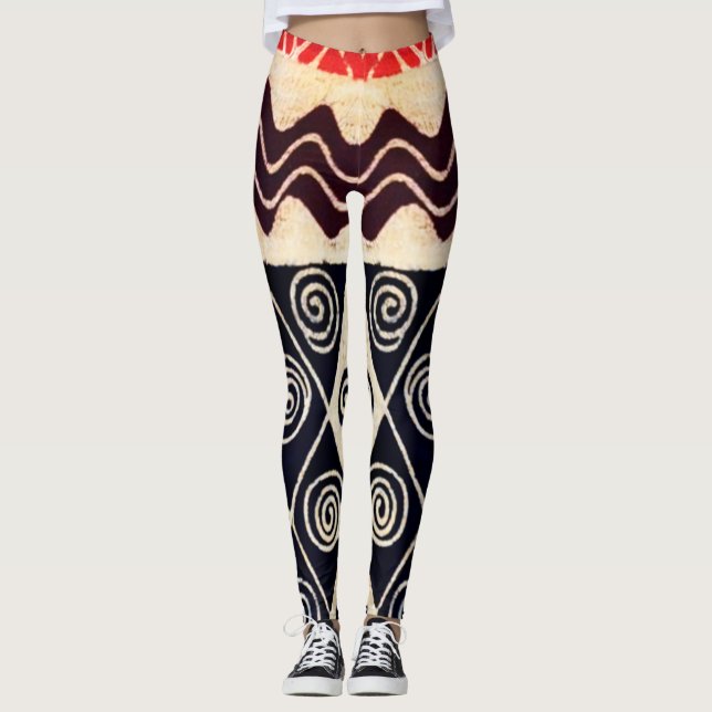 Collants aérobic fous tribaux africains (Devant)