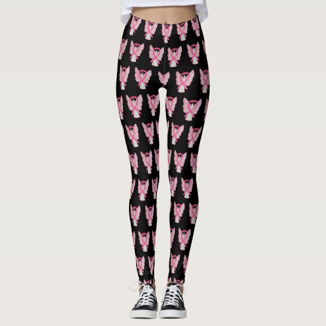 Collants Angel Ruban de Sensibilisation Rose Cance (Devant)