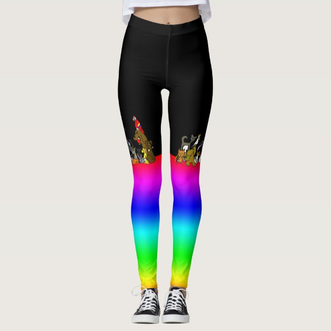 Collants Animaux Dessin Animé Jambes Funky (Devant)