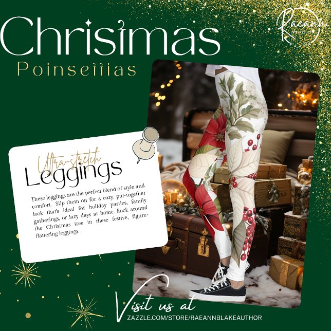 Collants au thème de Noël à poinsettias (Créateur téléchargé)