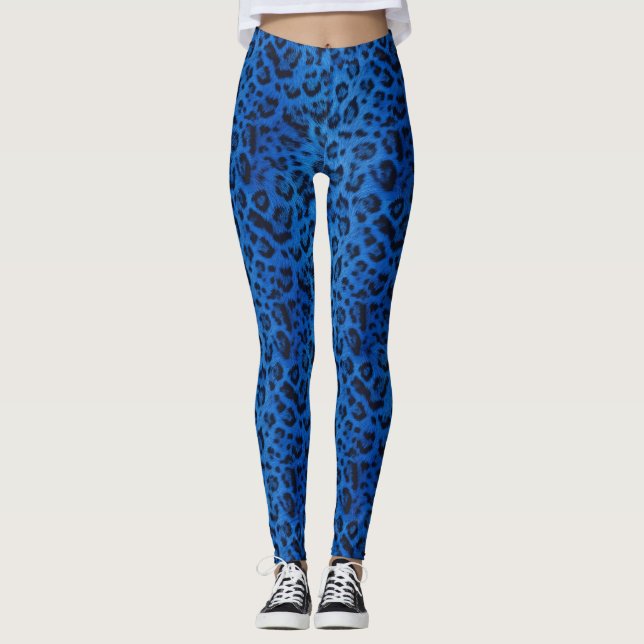 Collants audacieux et élégants à motif léopard ble (Devant)