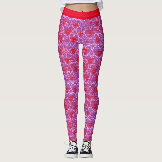 Collants avec coeurs pour la Saint-Valentin Collan (Devant)