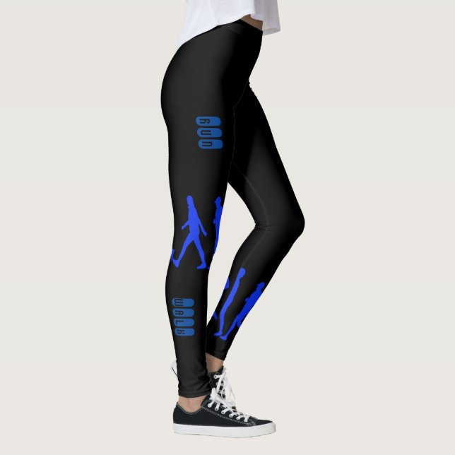 Collants avec silhouettes de personnes courant en  (Droite)