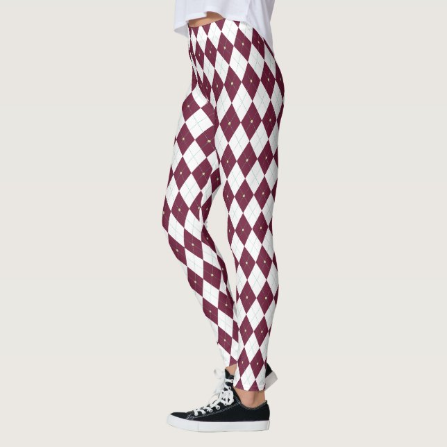 Collants blancs à carreaux pour femmes (Gauche)
