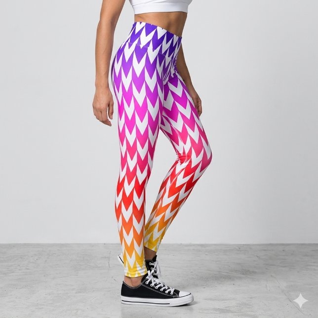 Collants blancs aux formes colorées abstraites (Créateur téléchargé)
