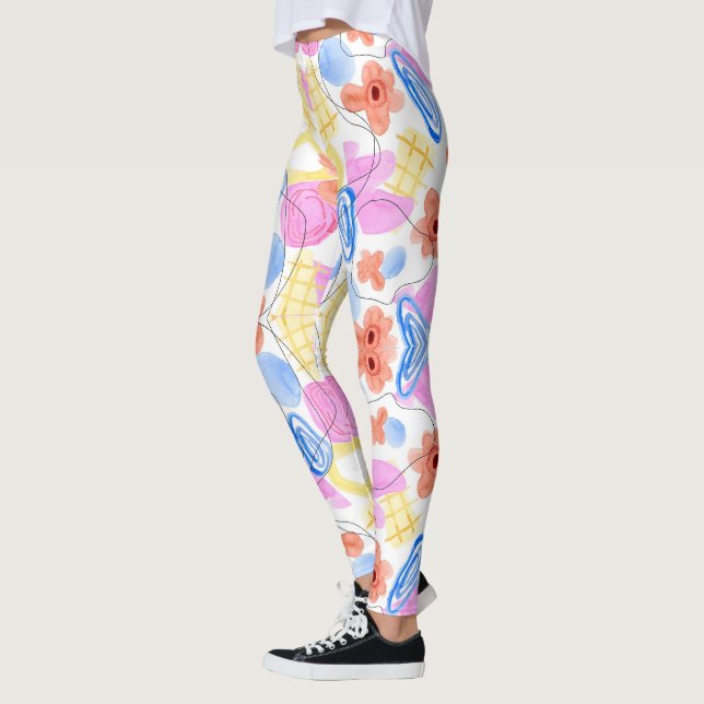 Collants brillamment ornés d'un motif abstrait (Gauche)