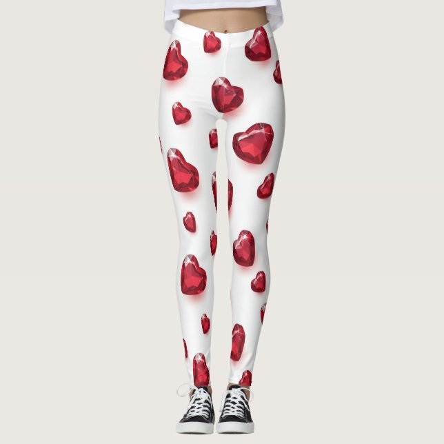 Collants cœur orné de joyaux (Devant)
