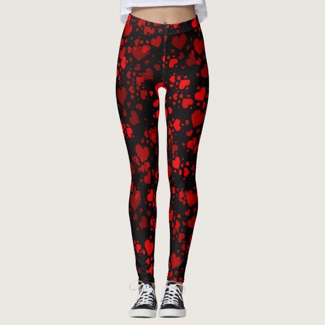 Collants cœurs rouges motif élégant moderne tendan (Devant)
