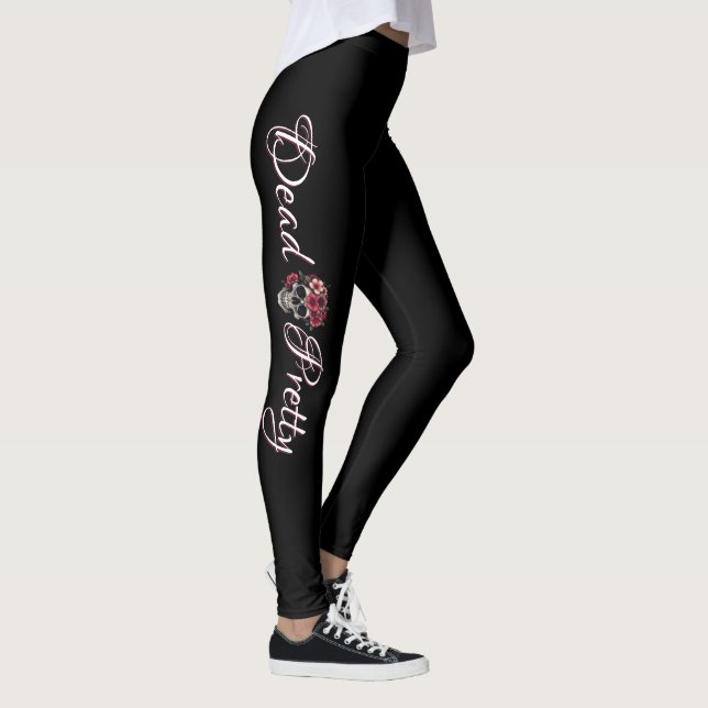 Collants crâne floral Dead Pretty (Droite)