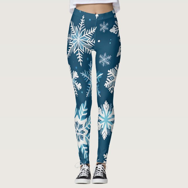 collants cristaux de flocon de neige (Devant)