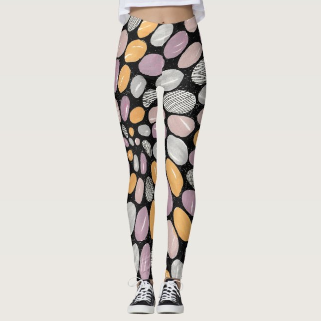 Collants d'art abstrait dessinés à la main  (Devant)