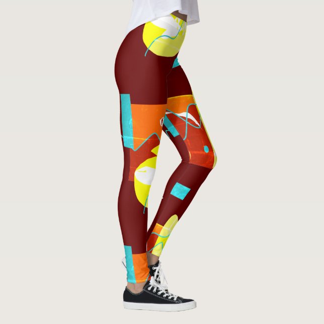 Collants d'art abstrait funky gras (Droite)