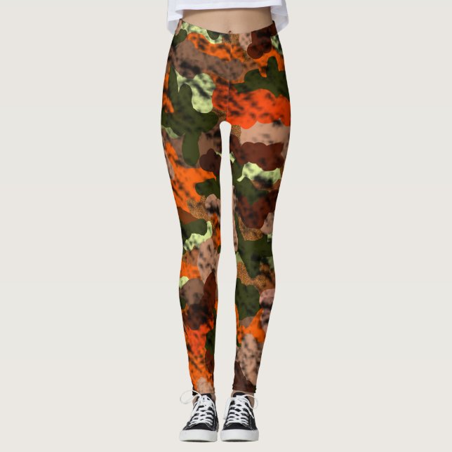Collants de chasse camouflage orange (Devant)