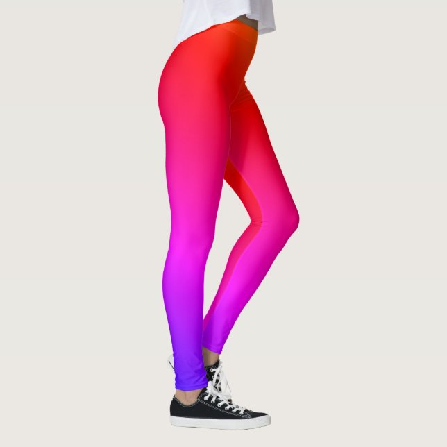 Collants de fête à dégradé de lumière néon rose vi (Droite)