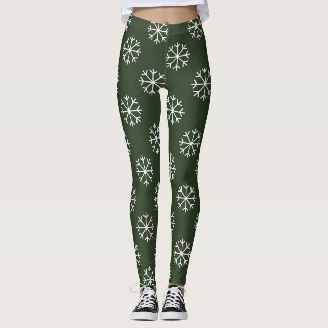 Collants de fête de Noël avec motif de flocon de n (Devant)