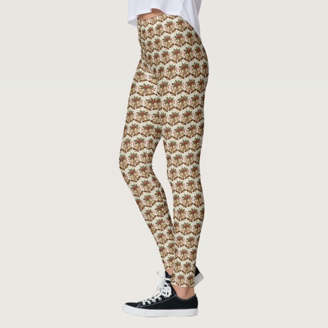 Collants de fête de Noël en cloches dorées (Gauche)