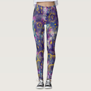 Collants de guêtres de "lune et d'étoiles"
