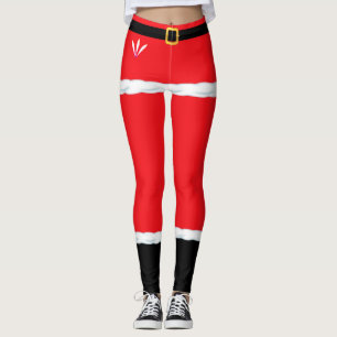 Collants de lutin rouge de Noël Père Noël