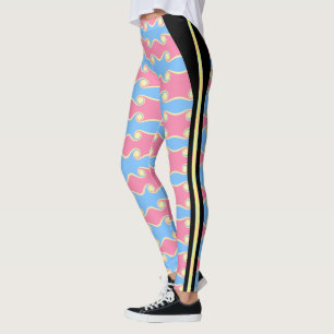 Collants de mode vagues tourbillonnantes abstraite