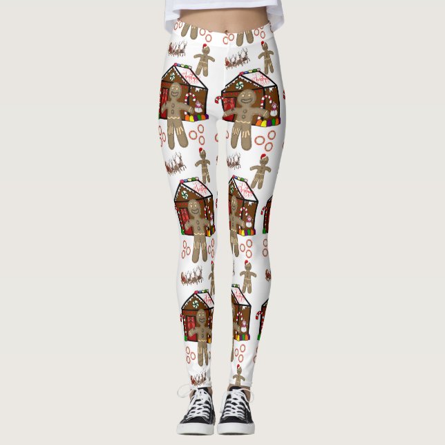 Collants de Noël Homme Pain d'épice (Devant)