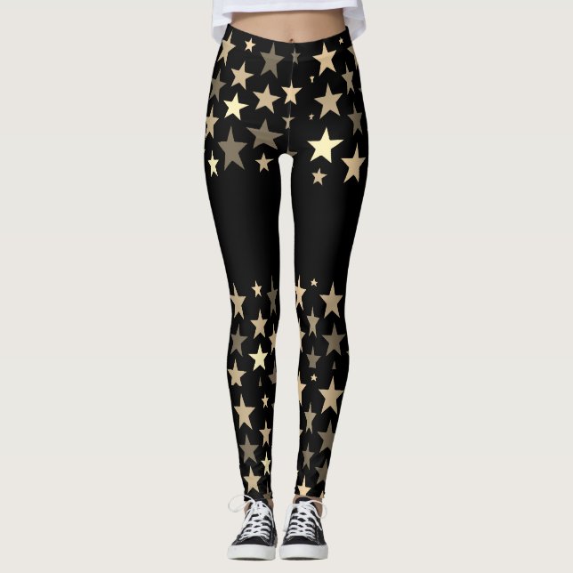 Collants de sport de qualité avec des étoiles dess (Devant)