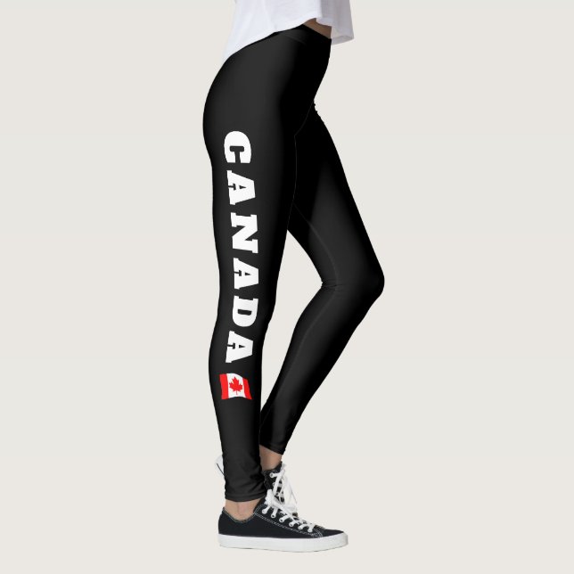 Collants Drapeau Canadien - Femme Collants Feuille (Droite)