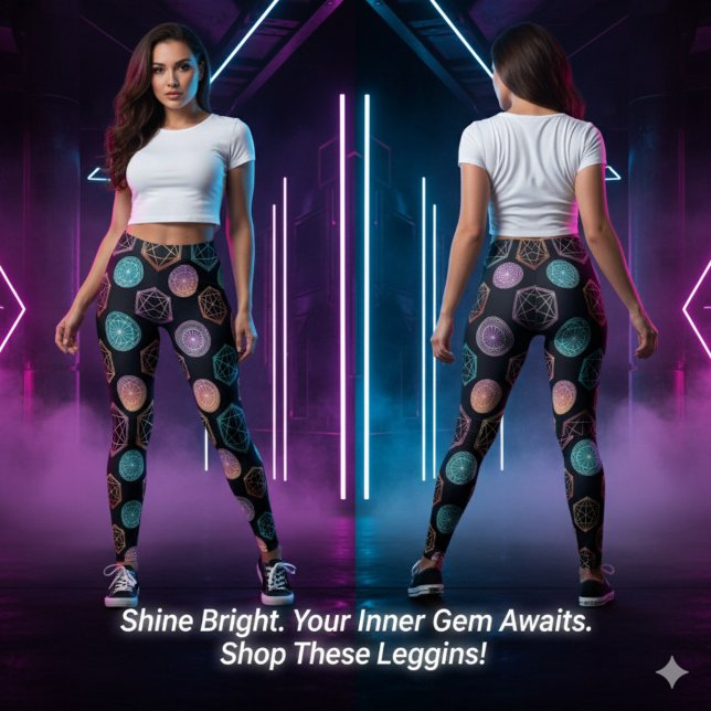 Collants Éclat Géométrique Jeunesse (Youthful Geometric Glow Leggings)
