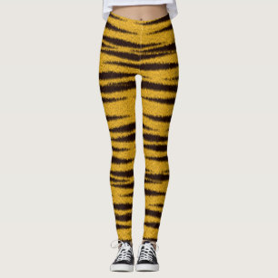 Collants Effet Fourrure de Tigre