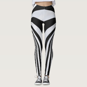 Collants en spirale à illusion d'optique noir et b