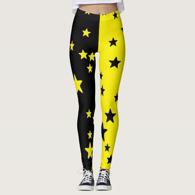 Collants étoile noir et jaune (Devant)