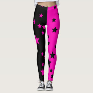 Collants étoile rose et noir