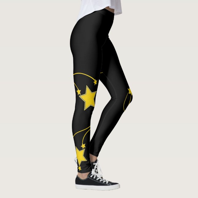 Collants Étoiles Noires Jaunes (Droite)